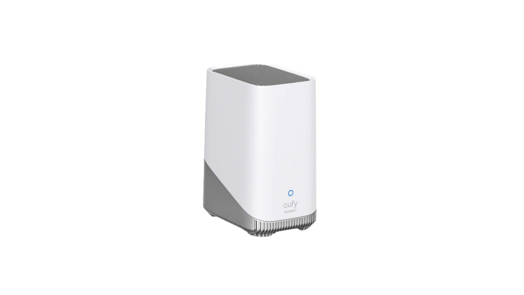 Eufy HomeBase 3 smart security hub with sleek white and gray design