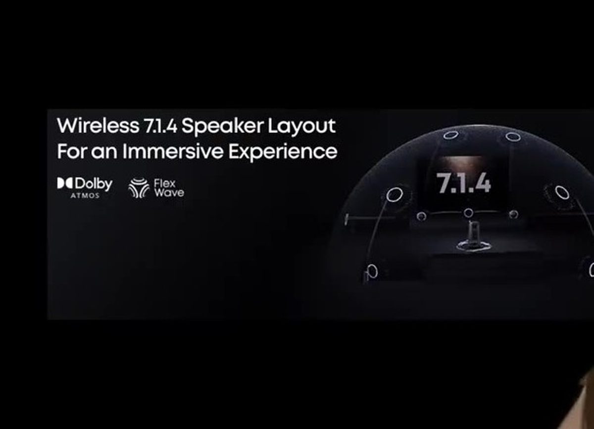 Wireless 7.1.4 speaker layout graphic from the X1 Pro video