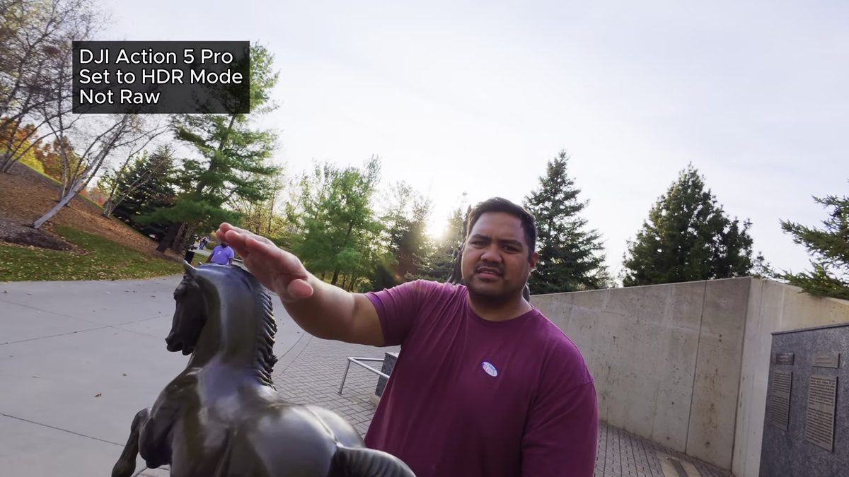 HDR park sample filmed on DJI Action 5 Pro
