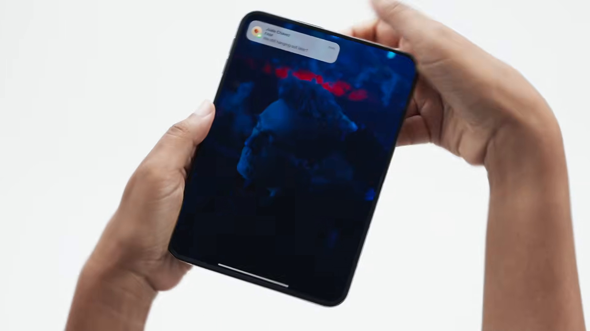 iPhone Duo open like a book at mid angle