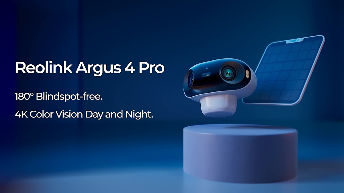 Reolink Argus 4 Pro with solar kit — announce frame