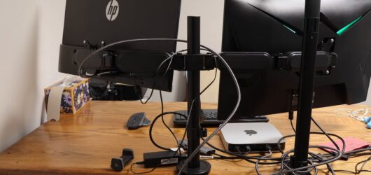 Is the ELESTAND dual monitor mount worth it for a cleaner desk?